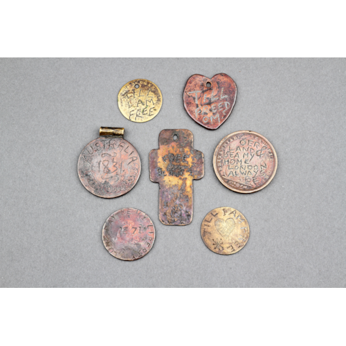A Rare Collection of Seven Slave ‘Prisoner’ Tokens